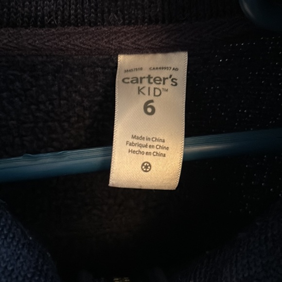 Carter’s Kids, navy blue vest, size 6 - Picture 2 of 3